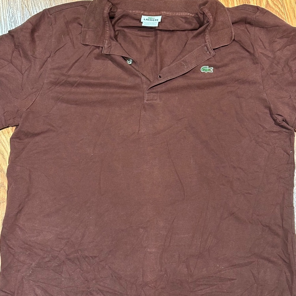 Lacoste Men's Brown Polo Shirt